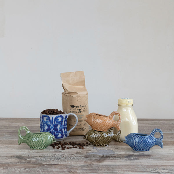 2oz Stoneware Fish Shaped Creamer