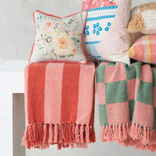 Load image into Gallery viewer, 60x50" Pink Two-Tone Woven Throw