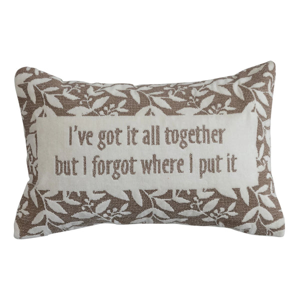 Sassy Embroidered Mini Lumbar