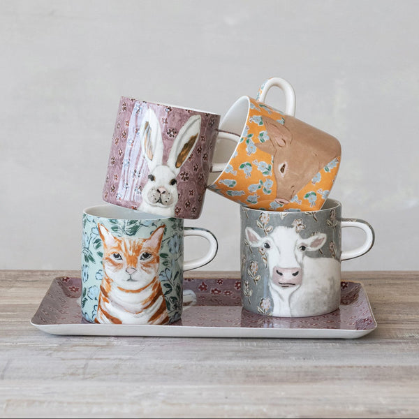 16oz Stoneware Animal Mug