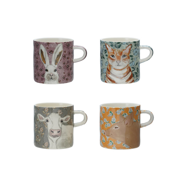 16oz Stoneware Animal Mug