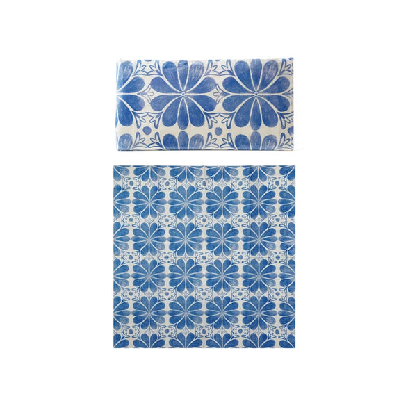 20 Guest Towel Napkin (Blue Floral)