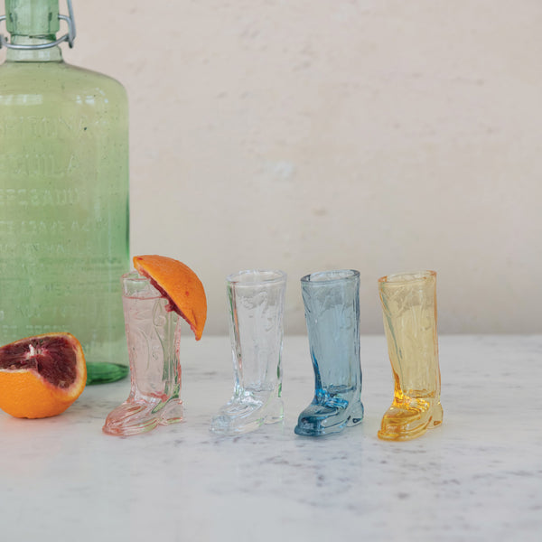 Glass Cowboy Boot Mini Vase/Shot Glass