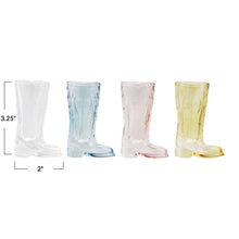 Load image into Gallery viewer, Glass Cowboy Boot Mini Vase/Shot Glass