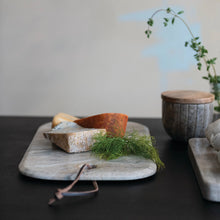 Load image into Gallery viewer, Marble Cheese Board w/ Leather Tie