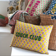 Load image into Gallery viewer, Cotton Lumbar Pillow w/ Pattern &amp; Embroidery