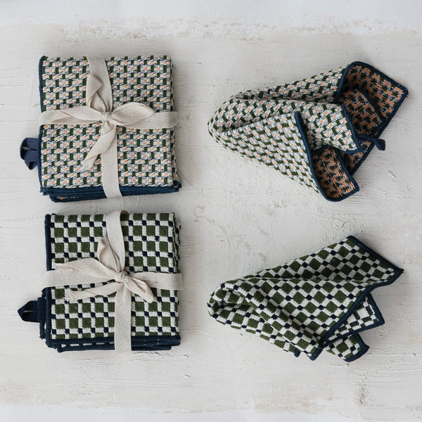 S/3 Cotton Dishcloths w/ Stitched Edge