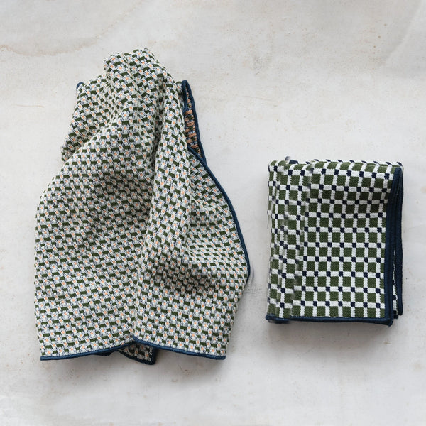Cotton Tea Towel w/ Stitched Edge