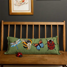 Load image into Gallery viewer, Embroidered Bug Lumbar Pillow