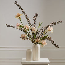 Load image into Gallery viewer, White Ribbed Tube Vase
