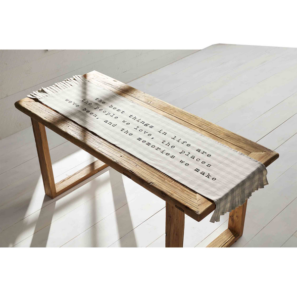 17x72" Plaid Ruffle Runner