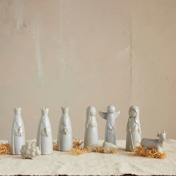 Stoneware Nativity S/9