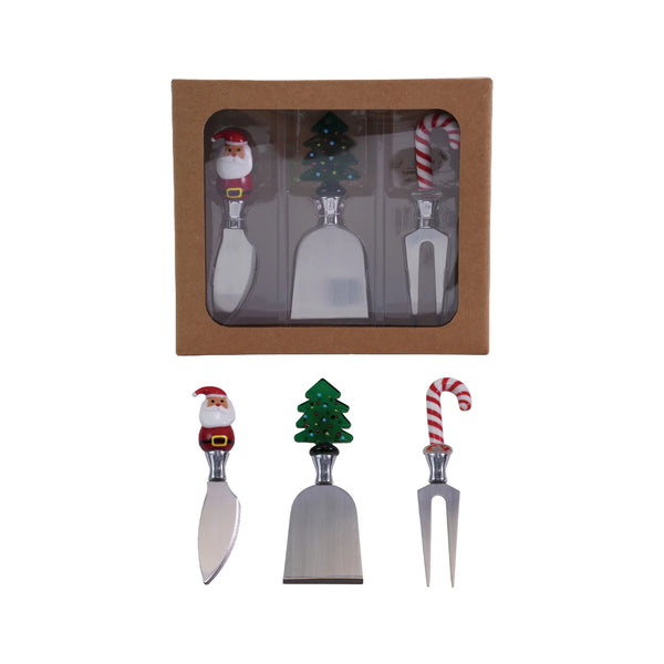 S/3 Holiday Cheese Knives
