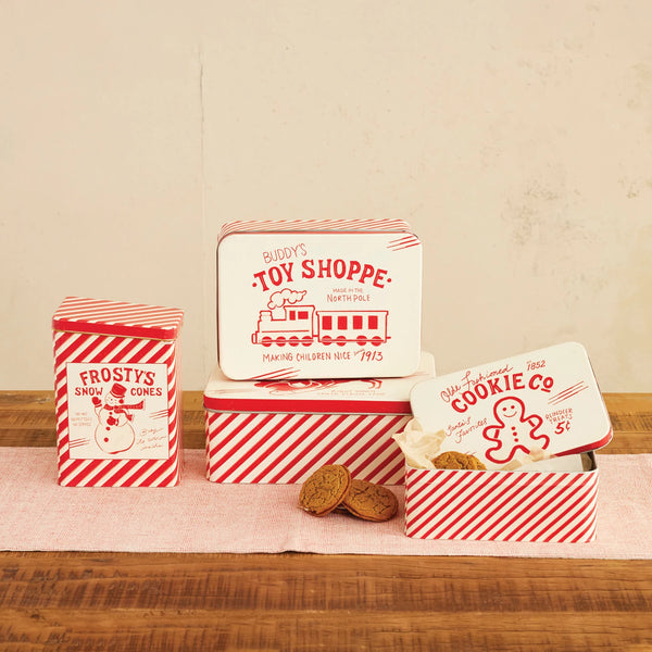 Red & White Snowman Cookie Box