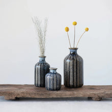 Load image into Gallery viewer, Blue Stoneware Vase